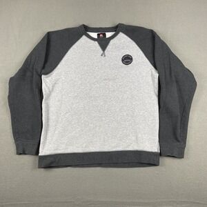 Quicksilver Mens Gray Large Crewneck Sweatshirt Two Tone‎ Sweater